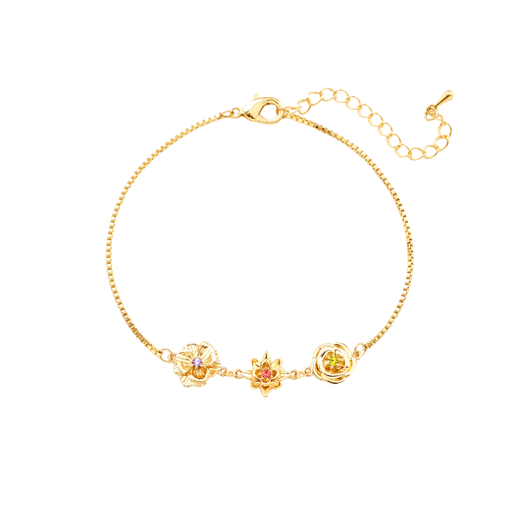 Gepersonaliseerde Geboortebloem Armband