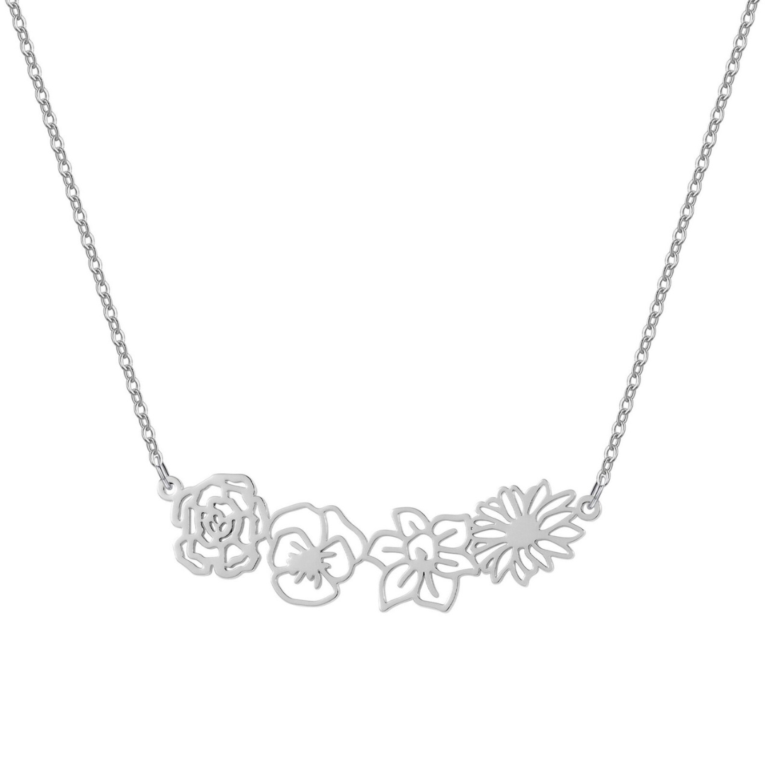Fijn Gepersonaliseerde Geliefde Bloemen Collier