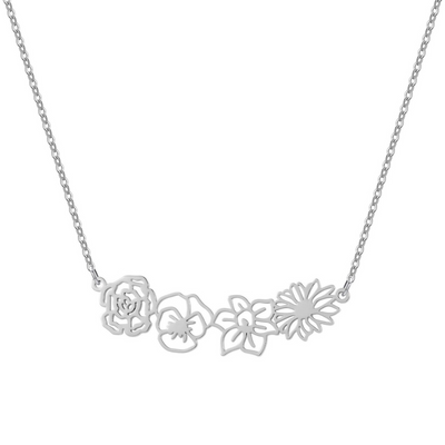 Fijn Gepersonaliseerde Geliefde Bloemen Collier