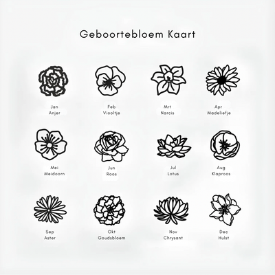 Fijn Gepersonaliseerde Geliefde Bloemen Collier