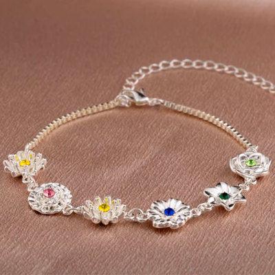 Gepersonaliseerde Geboortebloem Armband