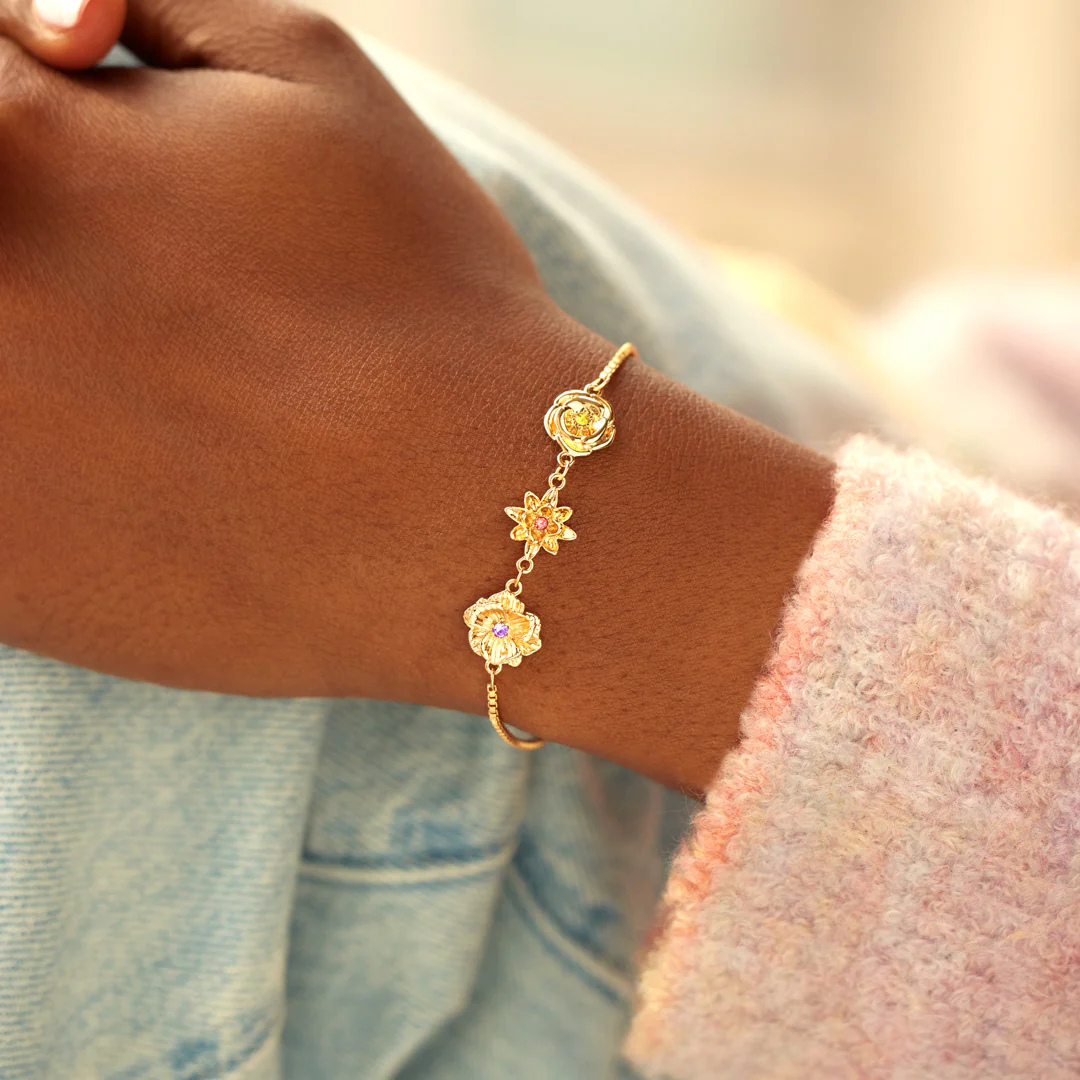 Gepersonaliseerde Geboortebloem Armband