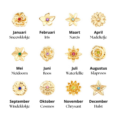 Gepersonaliseerde Geboortebloem Armband